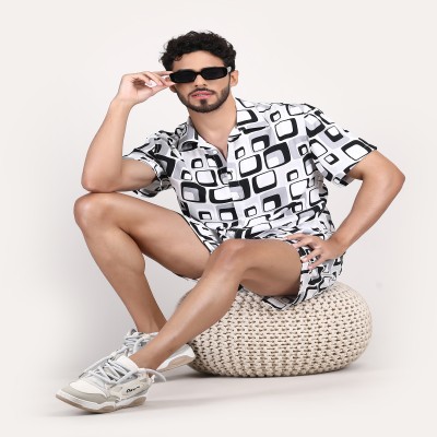 The Multi Minimal Design Black And White Box Print colour Combination Co-Ords