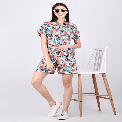 Women Shirt with Short Co-Ords Set